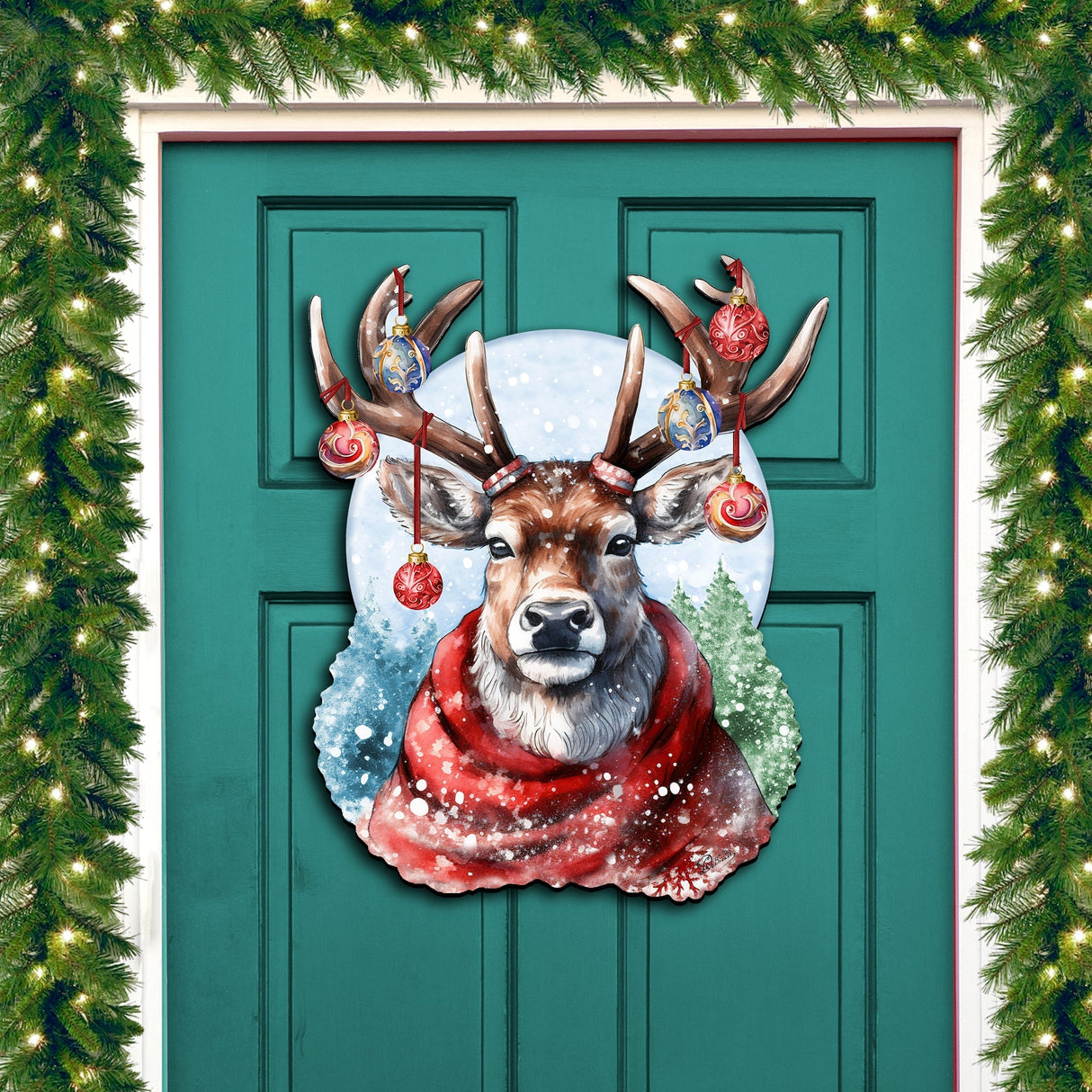 Christmas Mood Holiday Door Decor by G. Debrekht - Christmas Decor - 8611034H