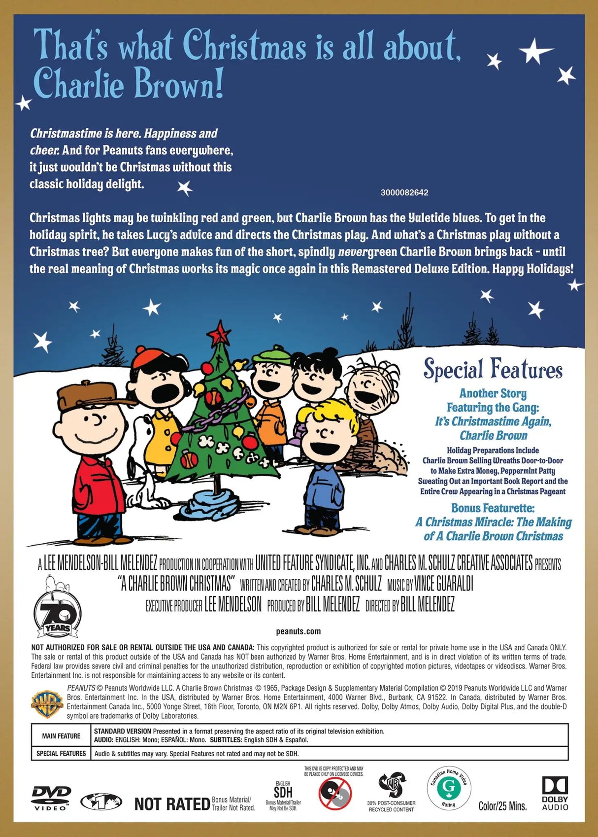 A Charlie Brown Christmas (50th Anniversay Deluxe Edition) (DVD), Anim - Lootquake