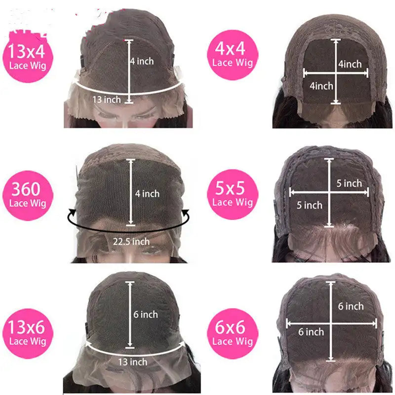 Red Deep Wave Human Hair Wig Real Headgear - Lootquake