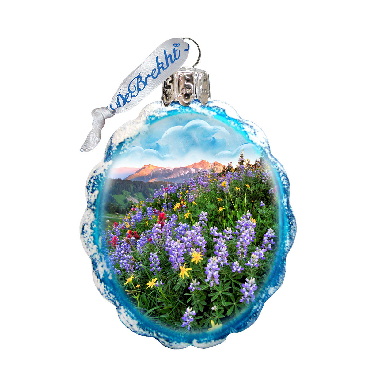 Mountain Flowers Mercury Glass Ornament by G. DeBrekht - Wildlife Holiday Decor - 773036