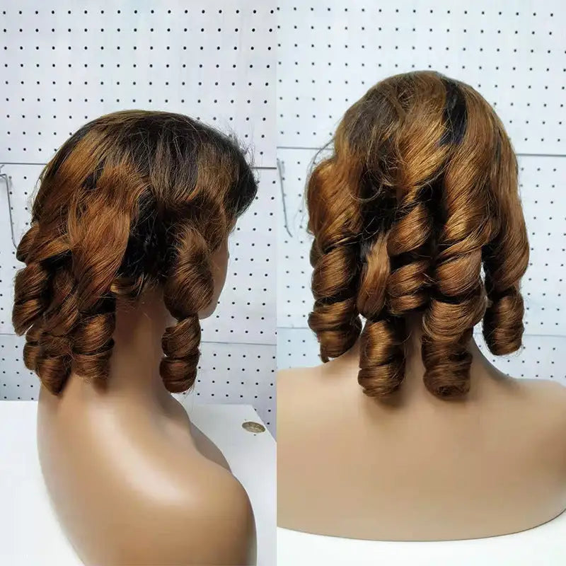 Double Drawn Funmi Hair Wigs Lace Wig Spring Curly - Lootquake
