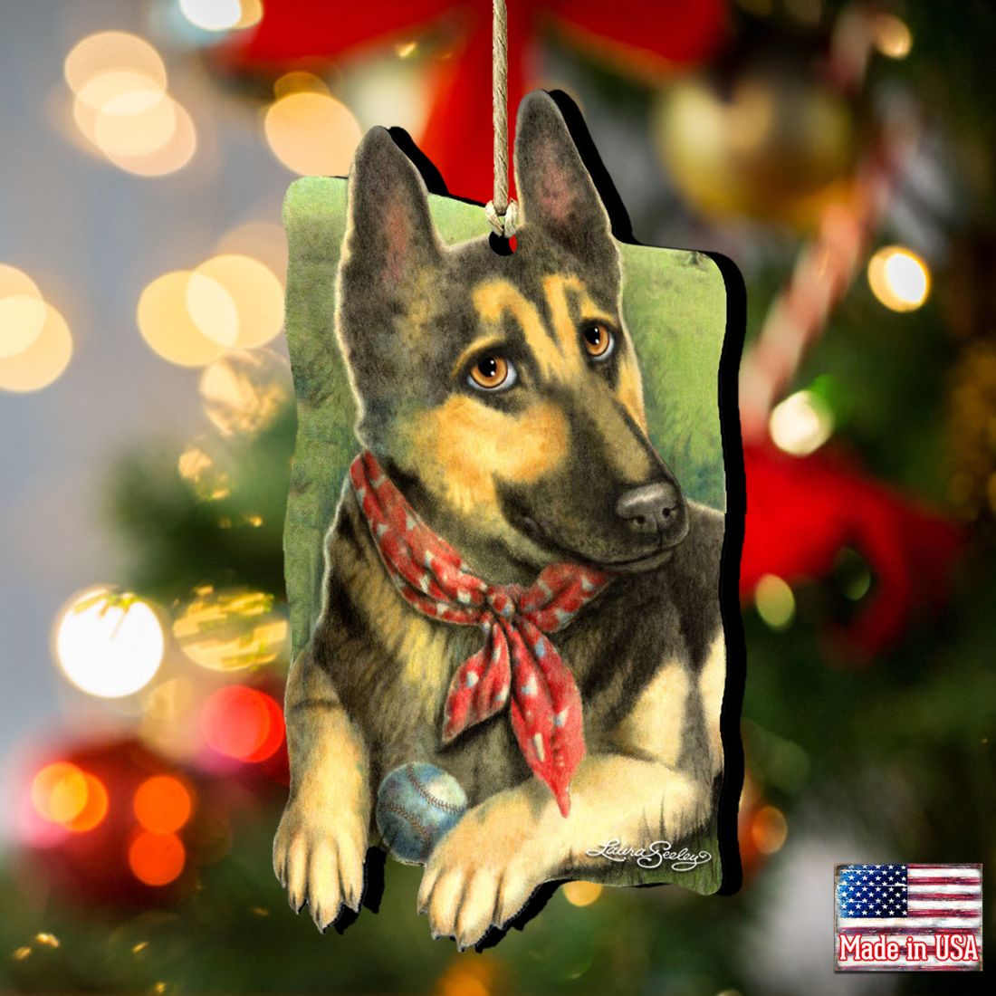 Adornos de madera para entrenamiento de primavera para mascotas de Laura Seeley - Decoración para perros y gatos - 8511015-LS