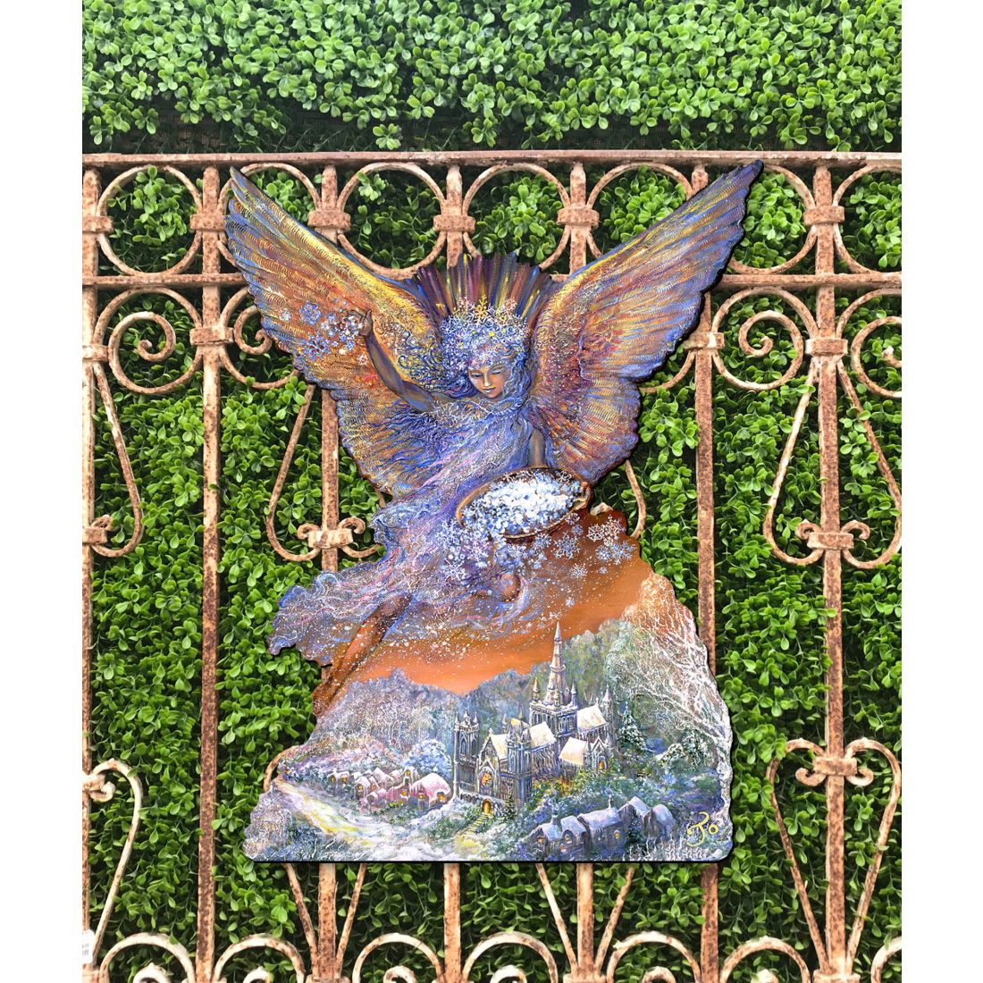 Ángel de nieve para puerta, decoración navideña de Josephine Wall - Decoración navideña - 842131H-JW