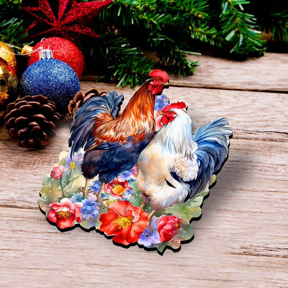Spring on the Farm Decorative Wooden Clip-on Ornaments Set of 3 by G. Debrekht - Easter Decor - 8091056C-S3
