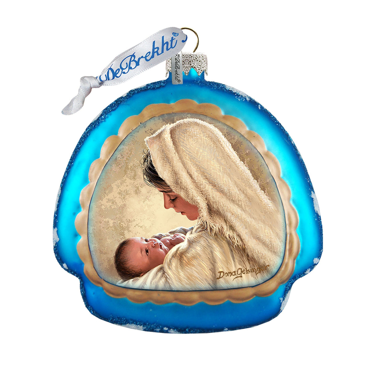 Mother of God Glass Rainbow Christmas Ornament by D. Gelsinger - Nativity Holiday Decor - 756-025-DG