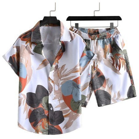 Men's Casual Suit 3D Digital Printing Short Sleeve Shirt Hawaii Suit - Lootquake
