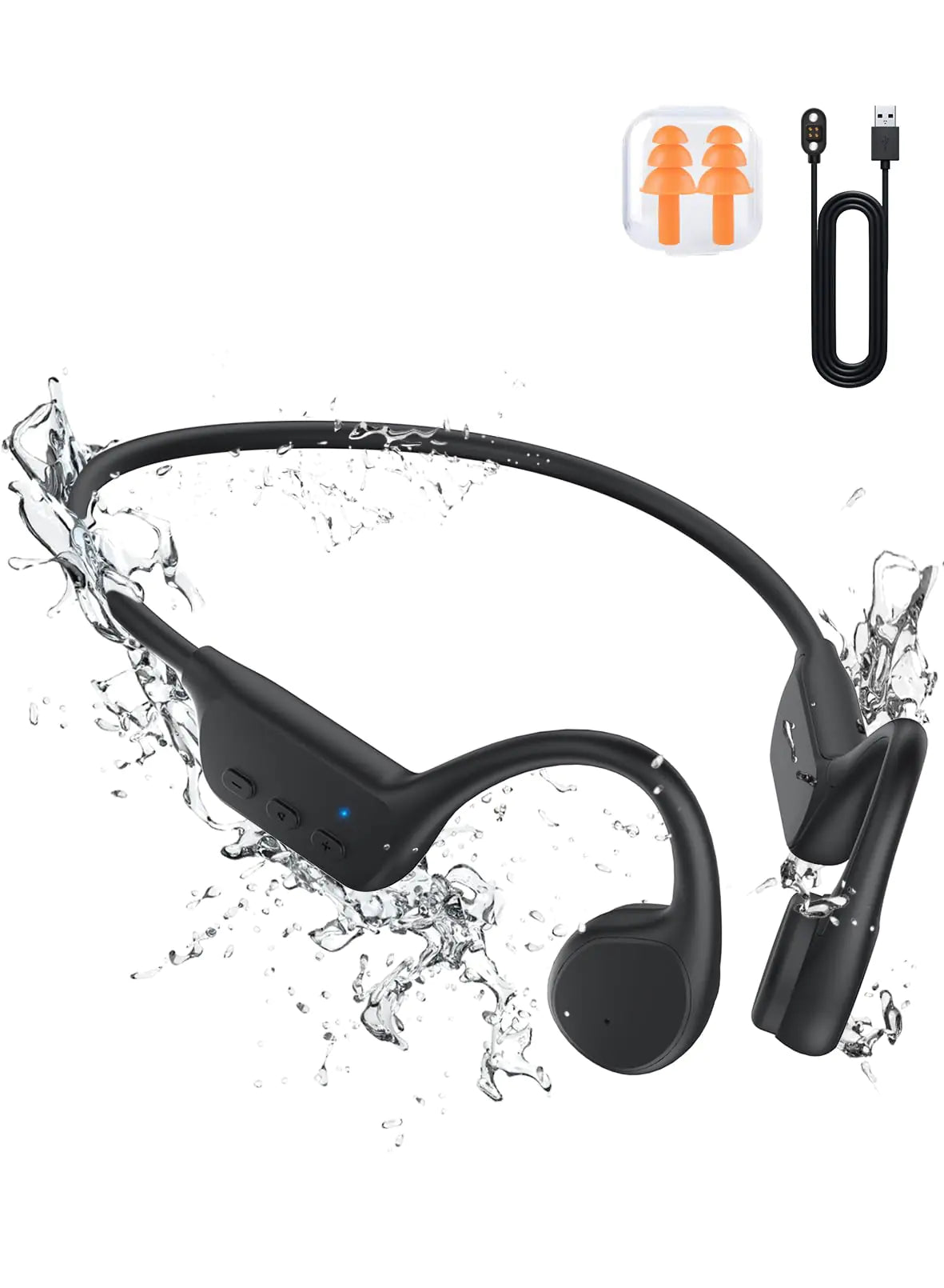 Bone Conduction Headphones Underwater Headphones for Swimming Open-Ear Wireless Bluetooth Headphones for Running Cycling - Lootquake