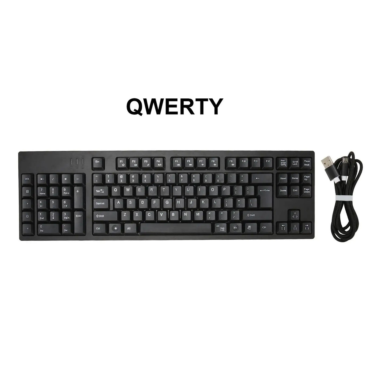 Left Handed Keyboard 109 Keys Micro USB Ergonomic Layout Plug and Play Office Keyboard for Business Accounting Designer - Lootquake