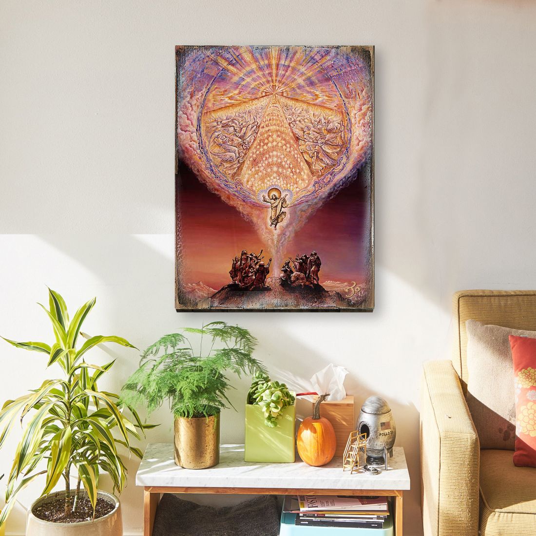 Bless Our Land Fantasy Wooden Wall Art by Josephine Wall - Fantasy Decor - 852155-JW