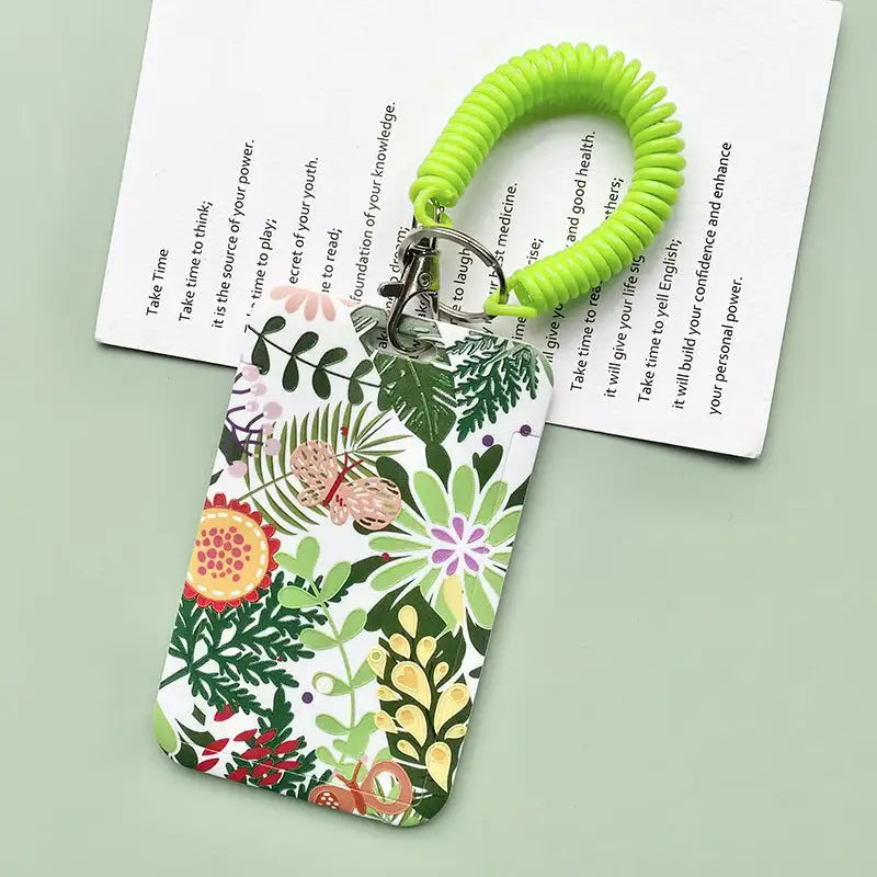 Green Plant Series Simple Fashion Lanyard Card Cover - Lootquake