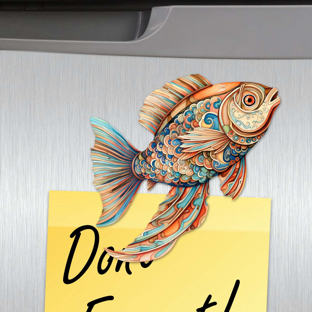 Coastal Fish Decorative Wooden Magnets Set of 6 by G. Debrekht - Coastal Decor - 8090034G-S6