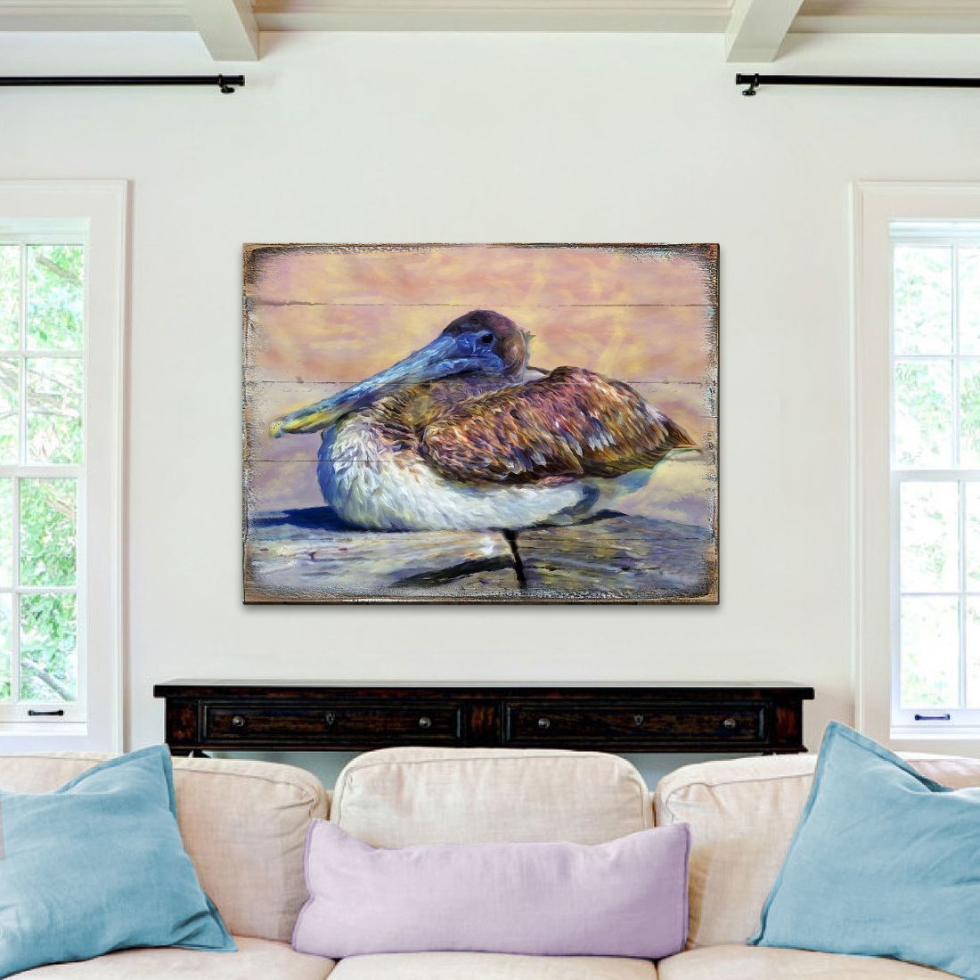 Arte mural costero de madera Sowell Seagal de Nature Wonders - Decoración costera con vida marina - 95326B