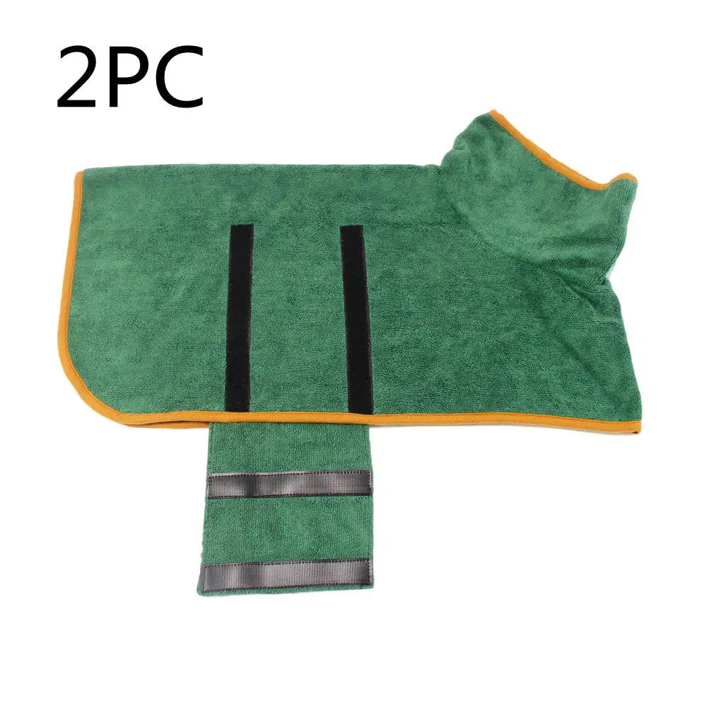 Absorbent Pet Bathrobe With Waist-wrapped Microfiber - Lootquake