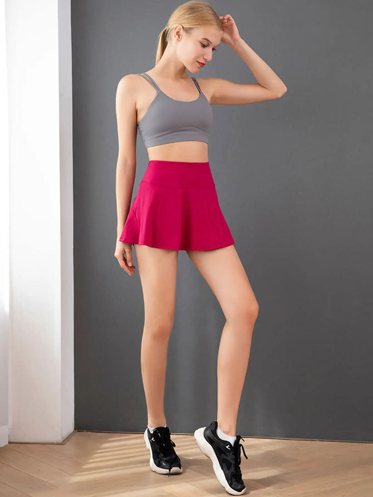 Women's Pleated Tennis Skirts Athletic Workout Running Sports Golf Skorts Volleyball - Lootquake