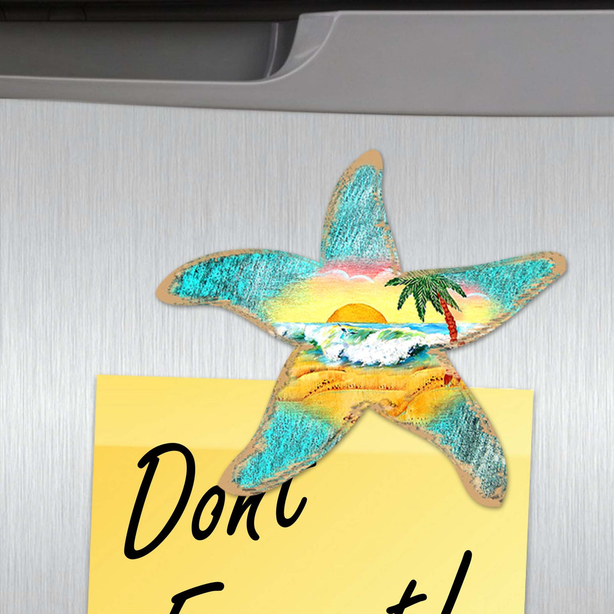 Coastal Decorative Wooden Magnets Set of 6 by G. Debrekht - Coastal Decor - 8090060G-S6