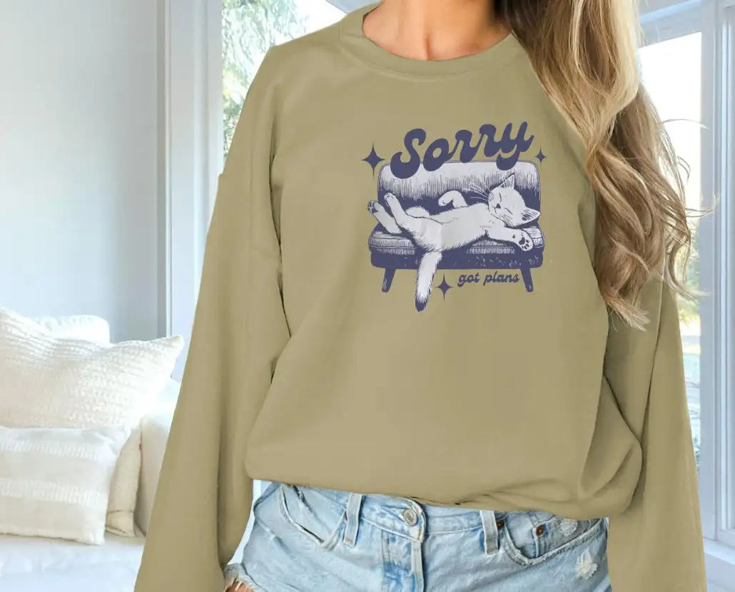 Women's Fashionable Solid Color Printed Long Sleeved Sweatshirt - Lootquake