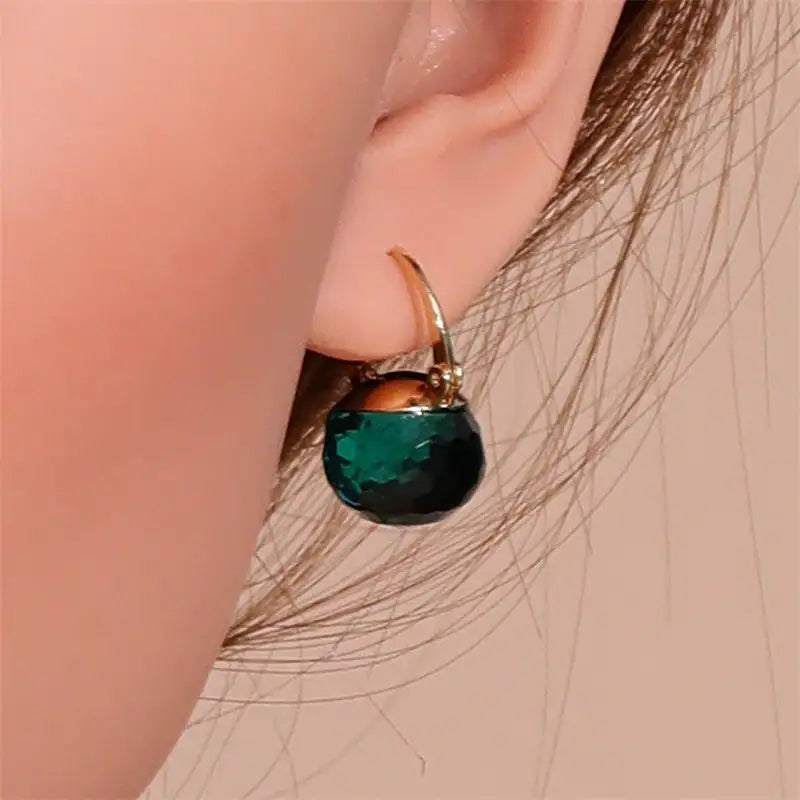 European And American Stylish Round Crystal Ear Clips Women - Lootquake