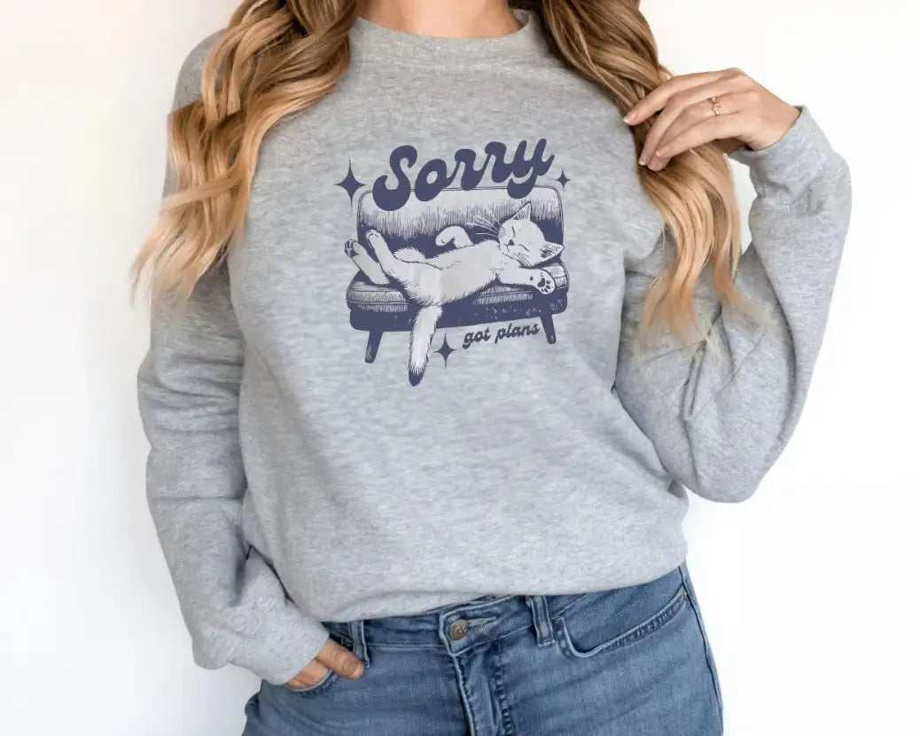 Women's Fashionable Solid Color Printed Long Sleeved Sweatshirt - Lootquake