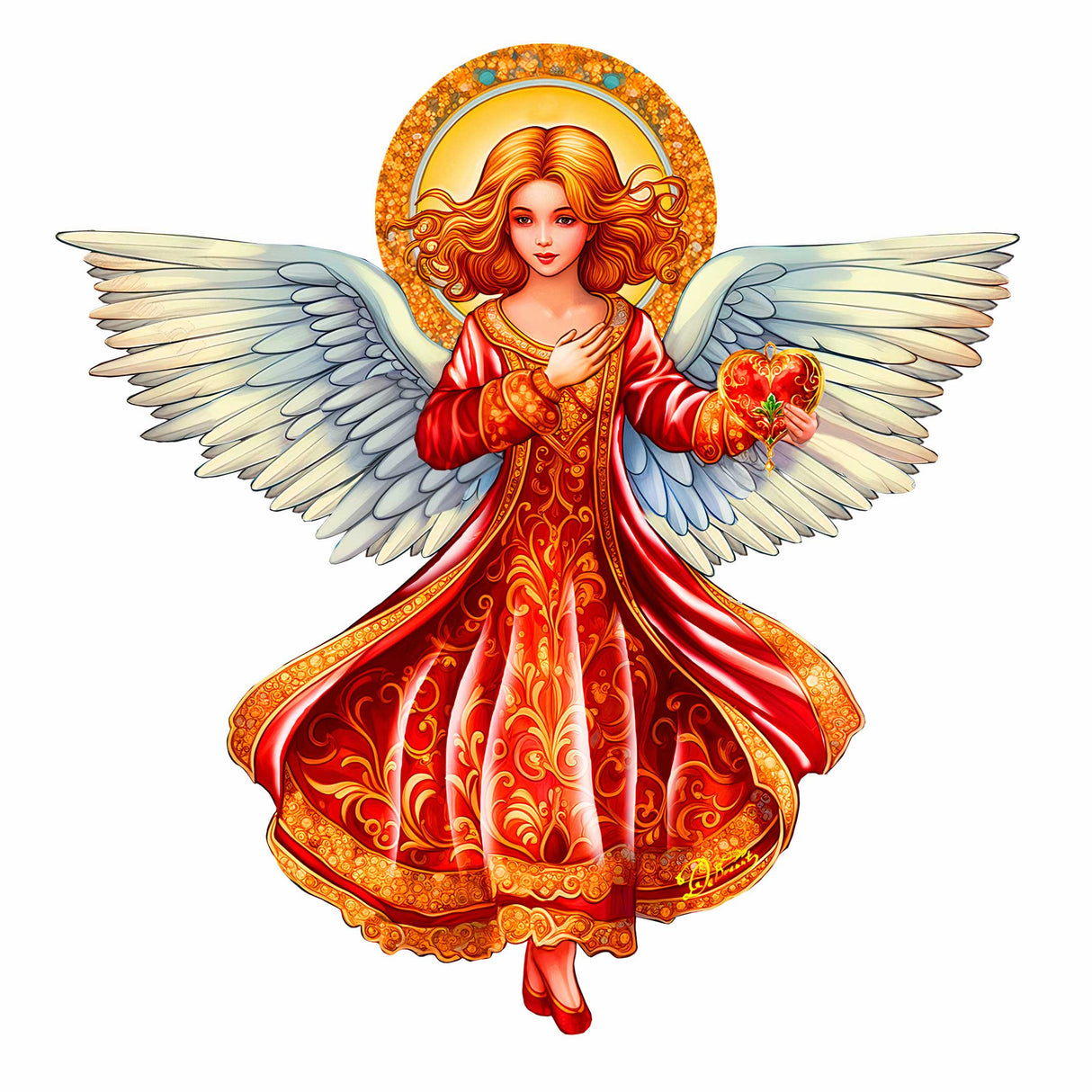 Ángel con amor, decoración navideña para puerta de G. Debrekht - Decoración navideña de la Natividad - 8652816H