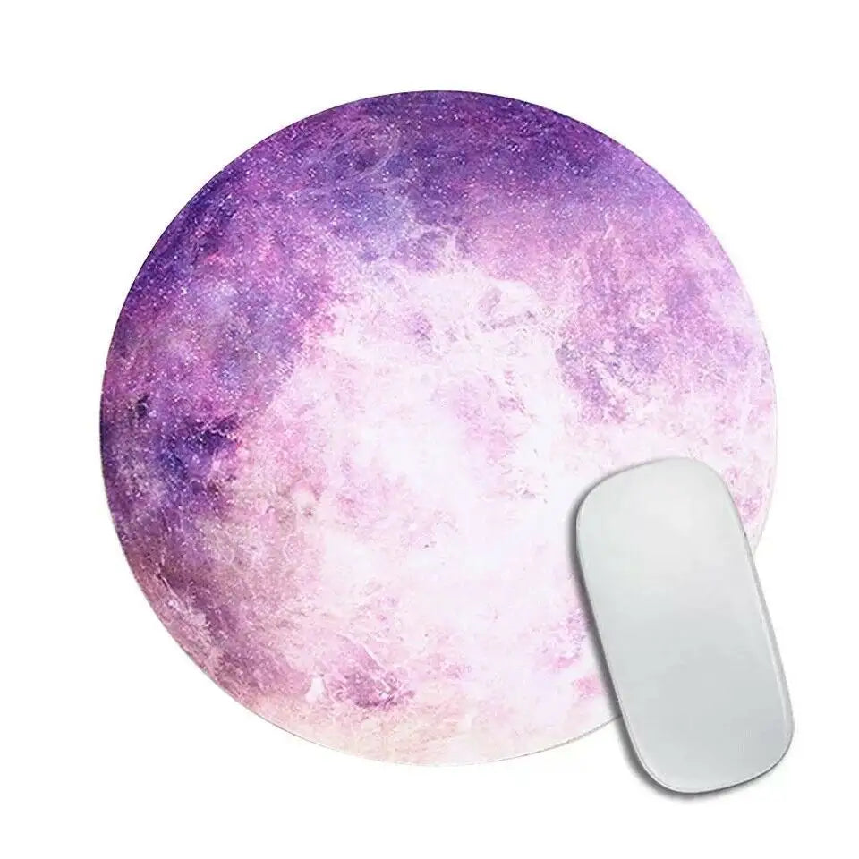 Space Round Mouse Pad PC Gaming Non Slip Mice Mat For Laptop Notebook Computer Gaming Mouse Pad - Lootquake