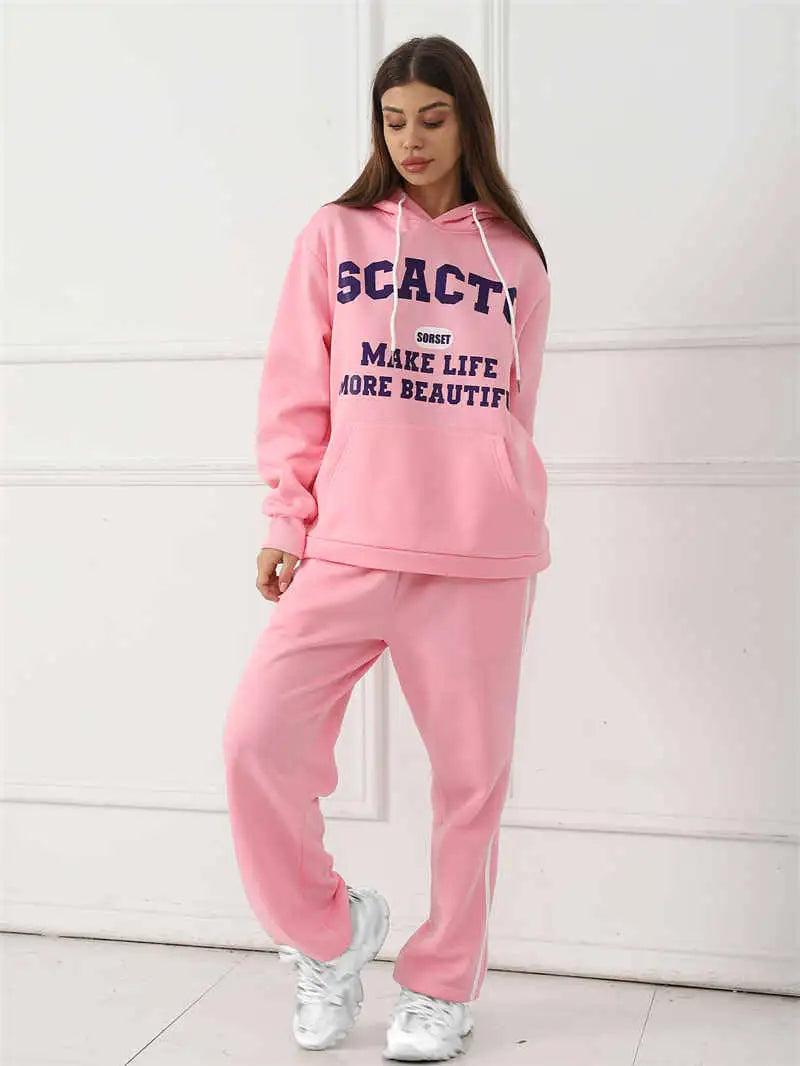 Women's Fashion Casual Printed Top Pants Set - Lootquake