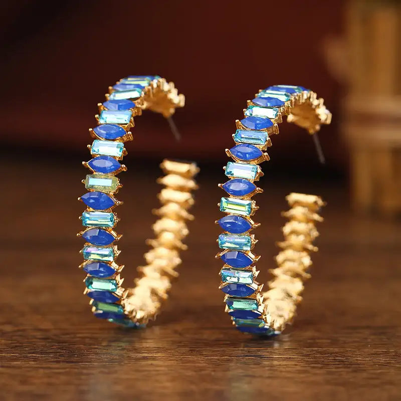 Rainbow Full Diamond Female Sexy Refined Wild Earrings - Lootquake