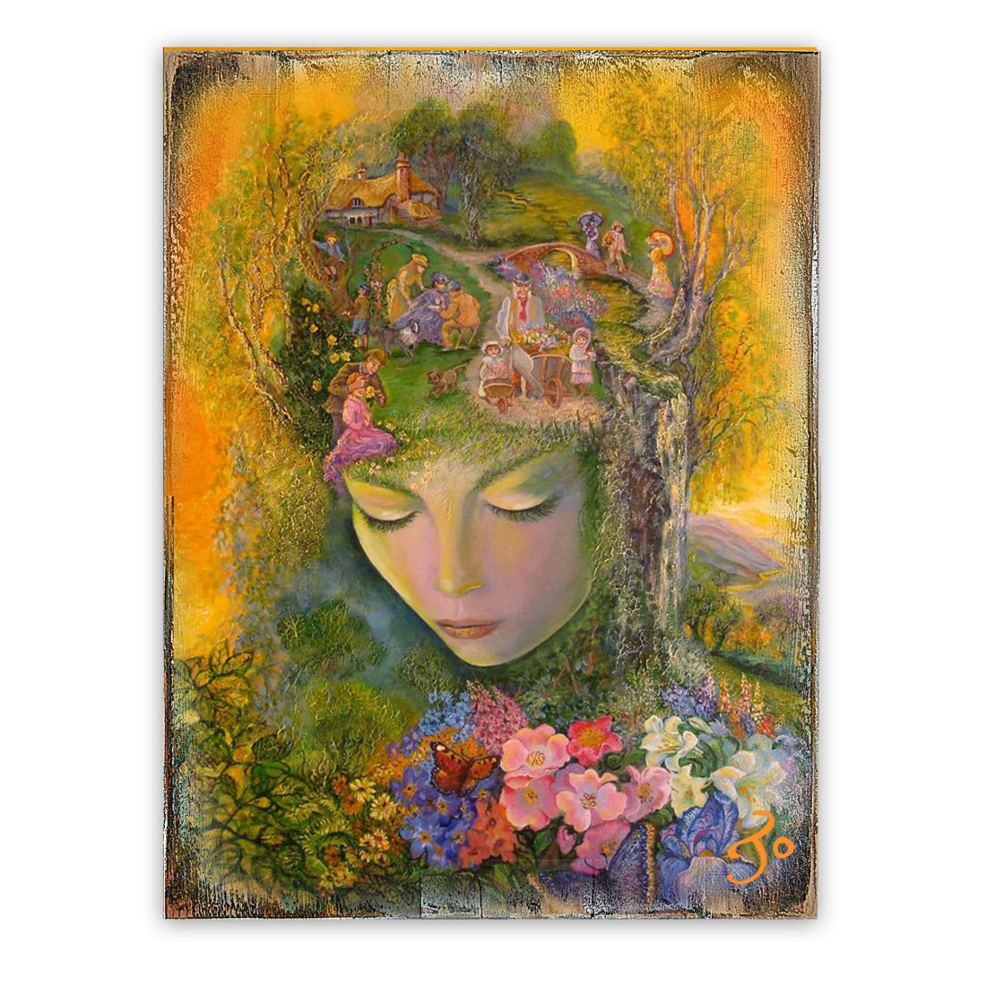 Arte de pared de madera de fantasía "Jefe Jardinero" de Josephine Wall - Decoración de fantasía - 852117-JW