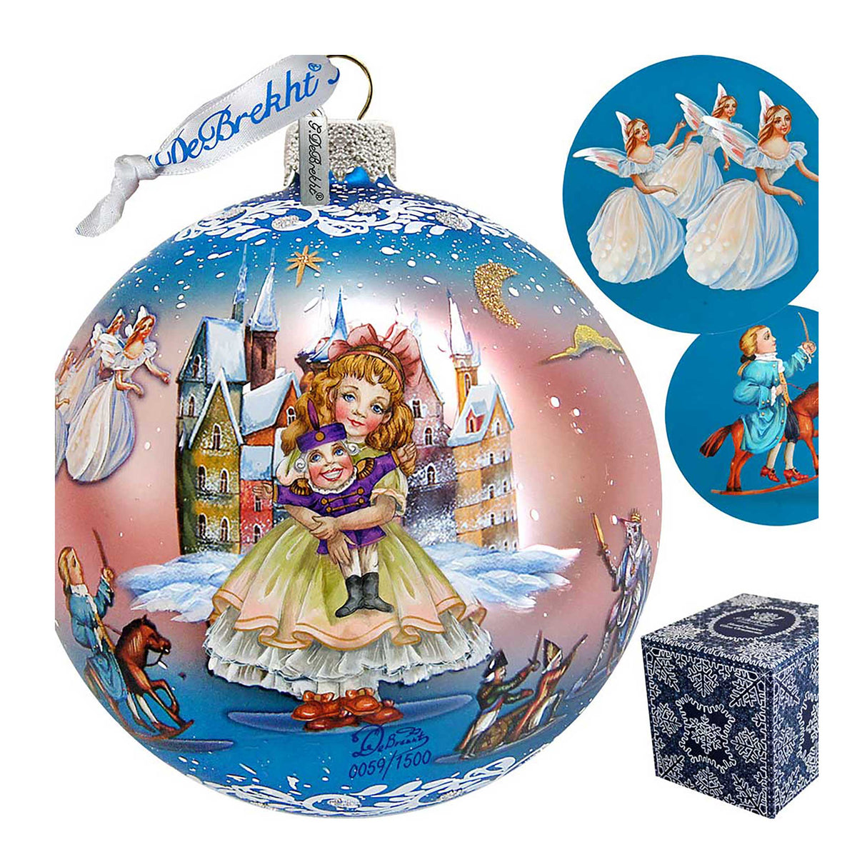 Nutcracker Fairytale Ball Glass Ornament Limited Edition by G. DeBrekht - Christmas Decor - 73854