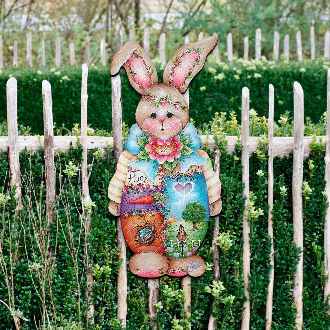 Bella Bunny Easter Door Decor by Jamie Mills-Price - Easter Spring Decor - 8457601H