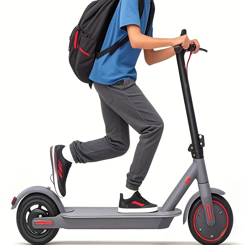 LADPED LP80 350W Foldable Electric Scooter for Adults & Teens, 8.5" Anti-skid Solid Tires, 19 Mile Range, 19MPH &3 Speed Modes, LCD Display, Puncture-Resistant, with Headlight & Taillight - Perfect for Commuting, Campus, And