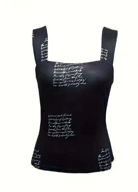 Ladies' V-neck Printed Fashionable Casual Camisole Vest - Lootquake