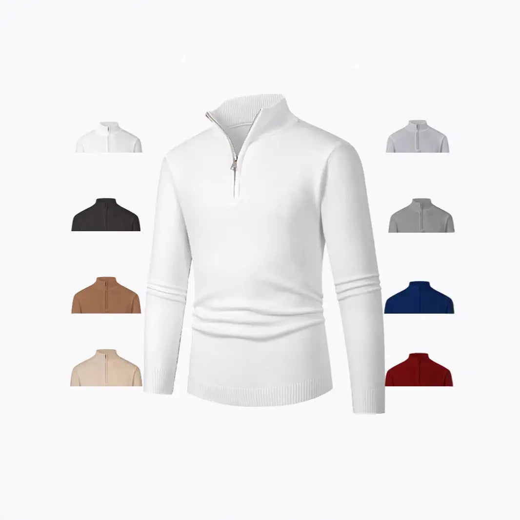 Fashion Trend Half Zipper Sweater - Lootquake