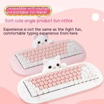 Wireless Bluetooth E-sports Games Cute Mini Office Mechanical Keyboard - Lootquake
