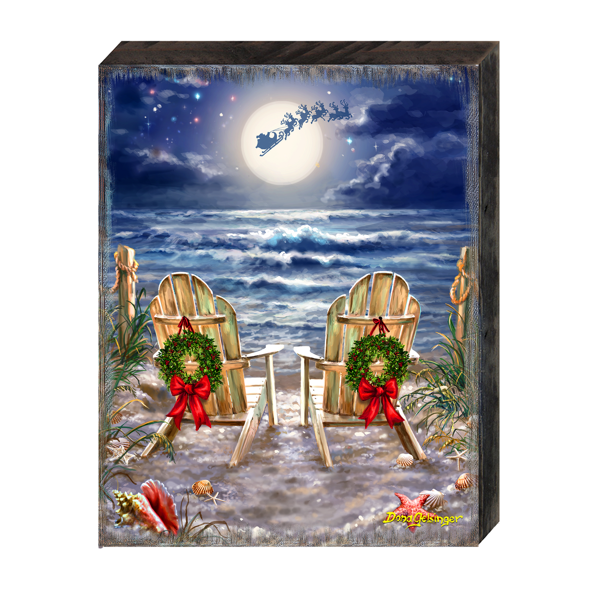 Moonlight Christmas Wall Art by D. Gelsinger - Christmas Decor - 95683B-DG