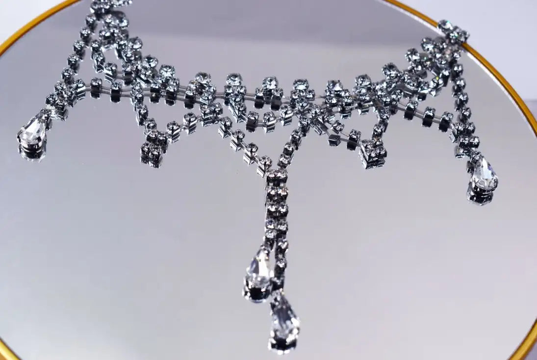 2025 New High End Design Full Diamond Water Diamond Necklace - Lootquake