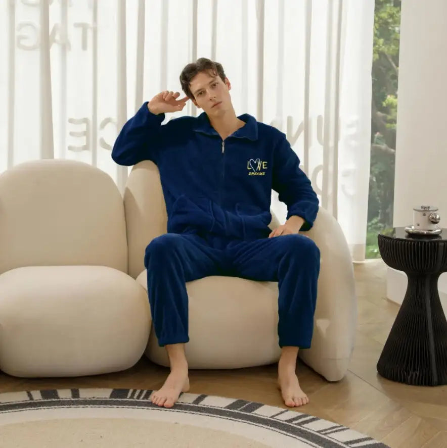 Men's Pajama Velvet Set - Lootquake