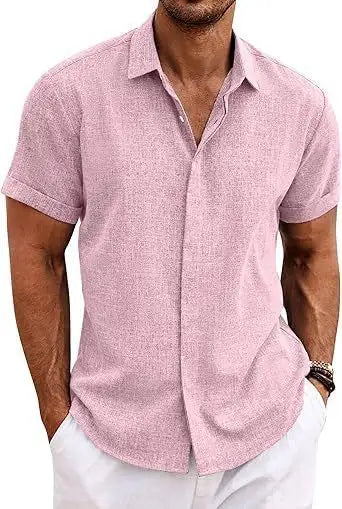 Men's Shirt Short Sleeve Casual Buckle - Lootquake