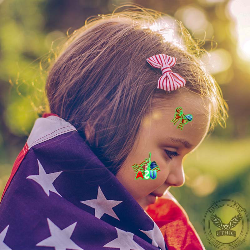 10 pegatinas luminosas para tatuajes del Día de la Independencia