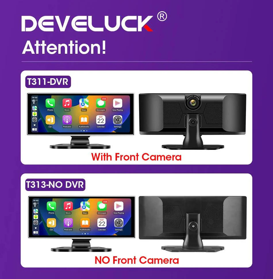 11.26 inch Car DVR 4K Dash Cam Dual Lens Wireless Carplay & Android Auto Video Recorder Monitor GPS Navigation 5G Wifi FM AUX