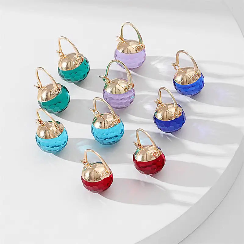 European And American Stylish Round Crystal Ear Clips Women - Lootquake