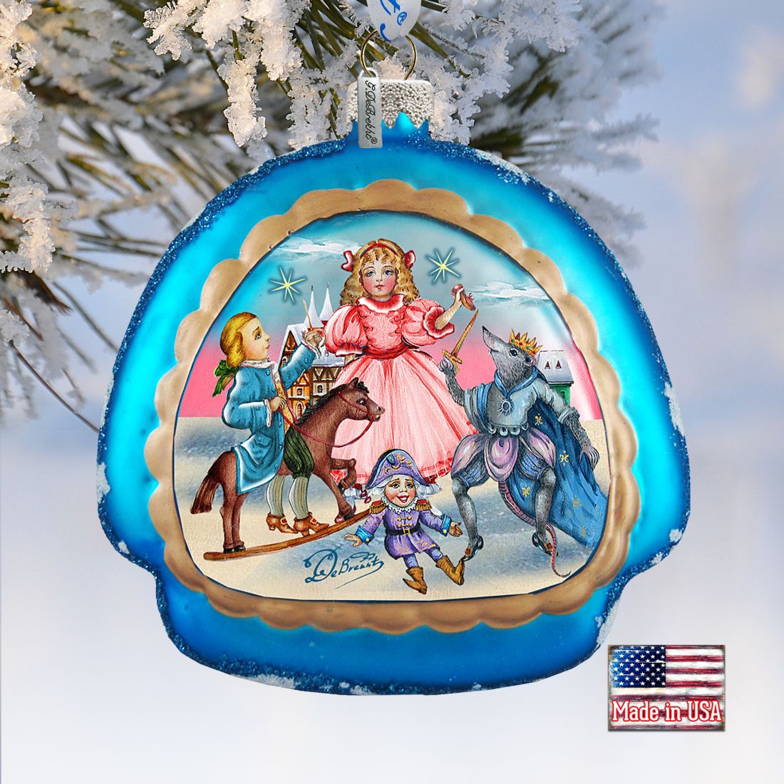 Nutcracker Rainbow Glass Ornament by G. DeBrekht - Christmas Decor - 756-006