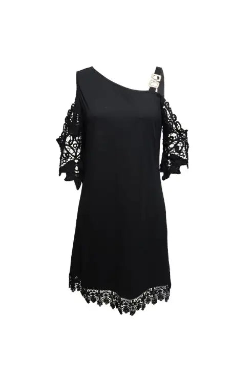 Ladies' Solid Color Off Shoulder Tassel Design Fashionable Dress - Lootquake