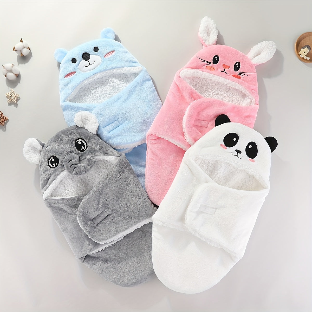 Cute Wrap, Flannel Thickened Soft Swaddling Blanket, Soft Sleeping Bag, Great Christmas Halloween Thanksgiving Day Gift, New Year's Gift, Valentine's Day Gift