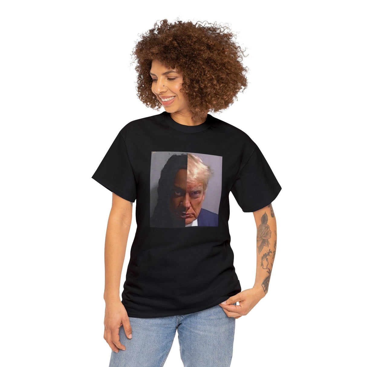 Camiseta con foto policial de Trump Carti