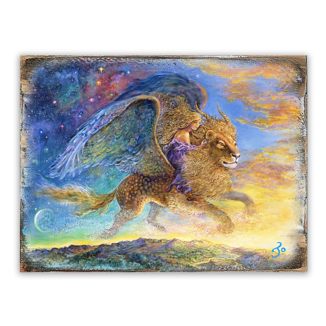 ¿Adónde vamos? Mi preciosa fantasía. Arte mural de madera de Josephine Wall - Decoración de fantasía - 852142-JW