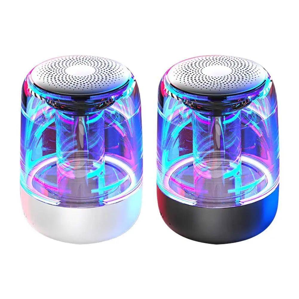 Portable Speakers Bluetooth Column Wireless Bluetooth Speaker Powerful Bass Radio with Variable Color LED Light - Lootquake