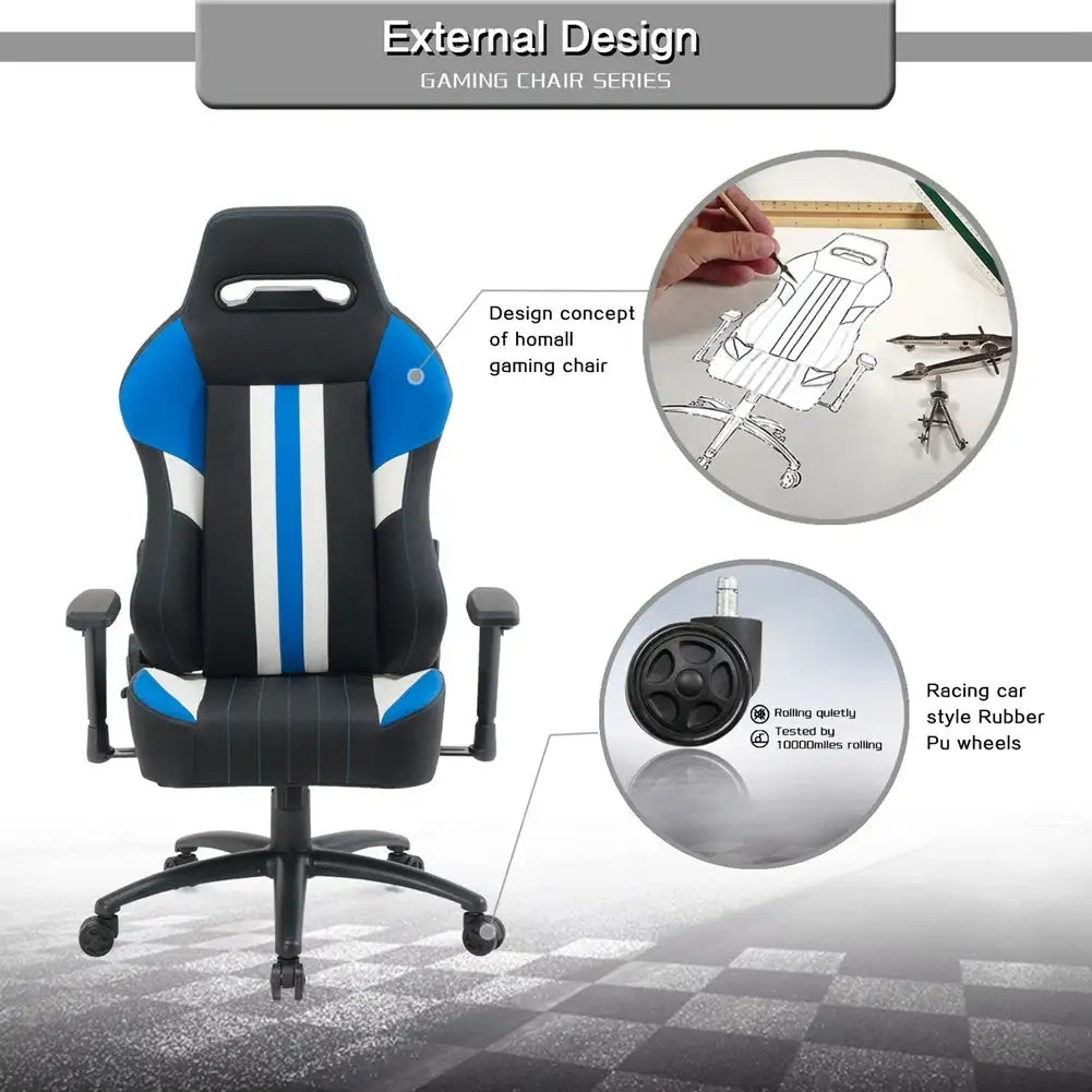 High Back Gaming Chair Racing Office Chair with PU Leather - Lootquake