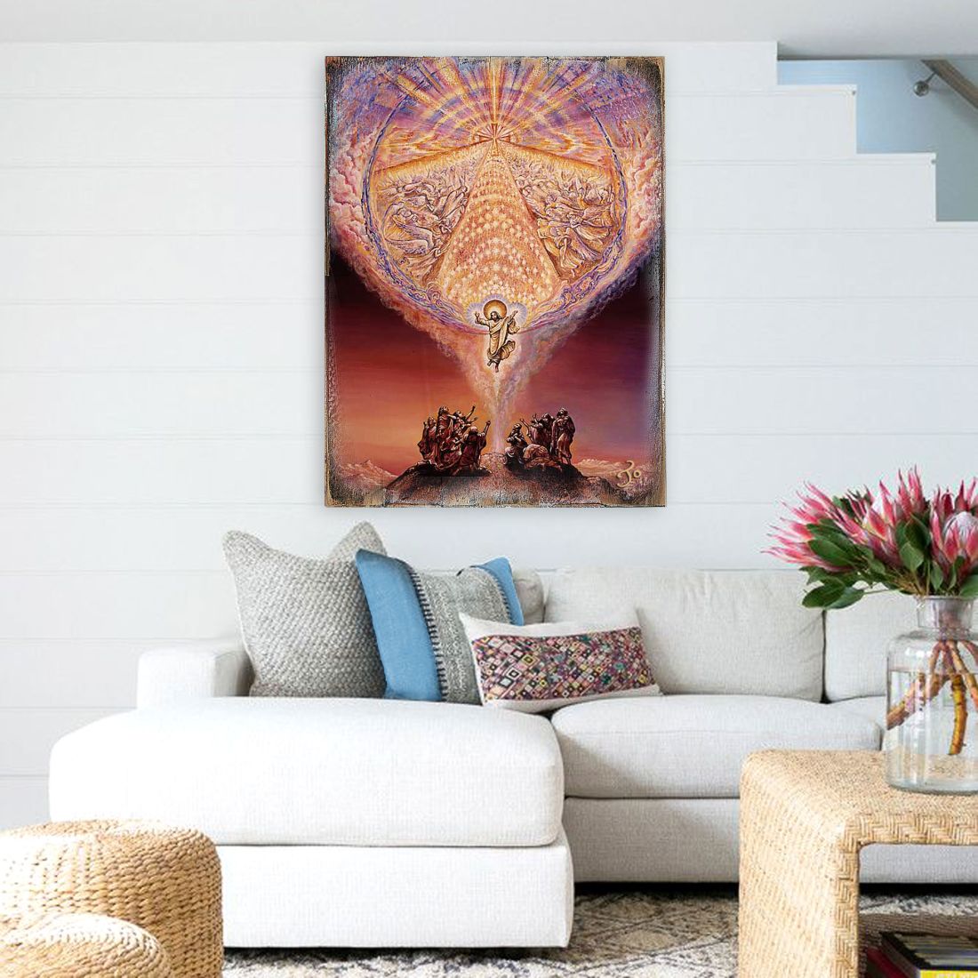 Bless Our Land Fantasy Wooden Wall Art by Josephine Wall - Fantasy Decor - 852155-JW