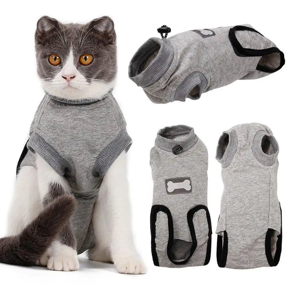 Pet Cat Recovery After Surgery Clothing Pet Wound Anti-mite Sterilization Suit pet products supplies &c - Lootquake
