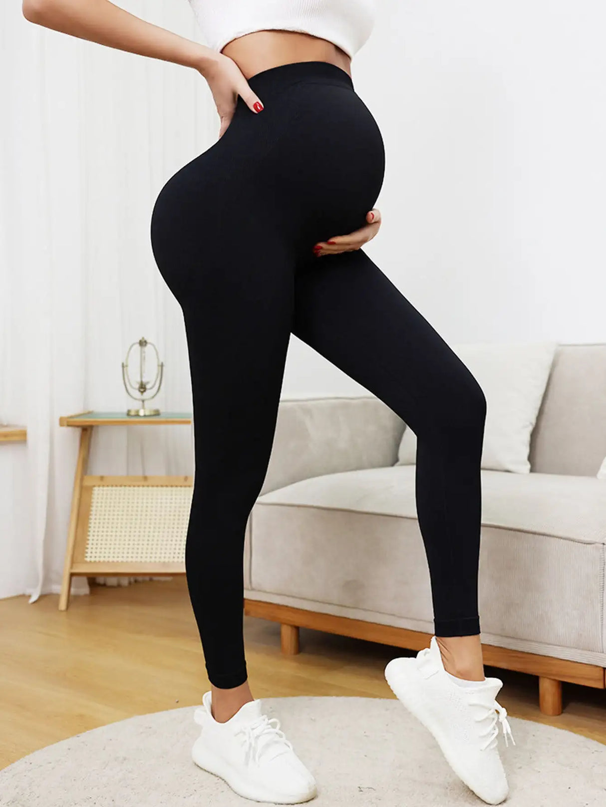 Women's Maternity Leggings Over The Belly Pregnancy Yoga Pants Active Wear Workout Leggings - Lootquake